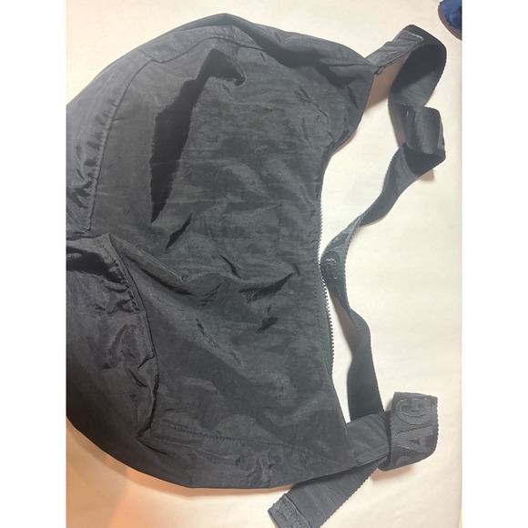 Black Baggu Nylon Crescent Shoulder Bag with Logo Strap - Picture 3 of 7